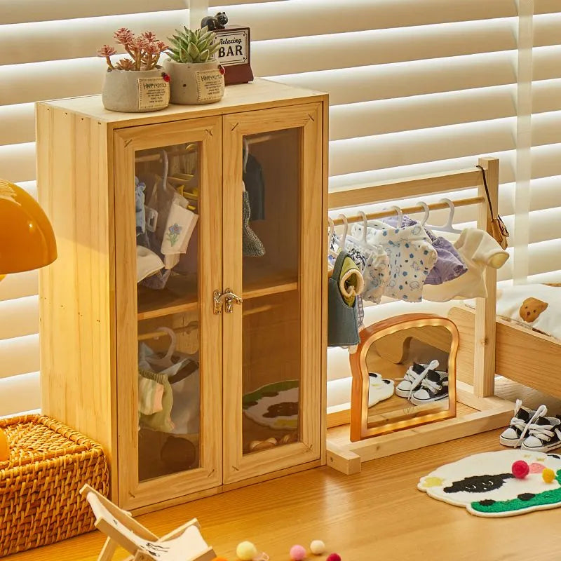 Wardrobe and Clothes Stand for Labubu Clothes