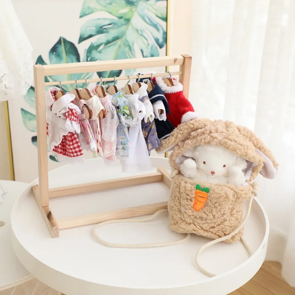 Doll Clothes Stand with Hangers Labubu Accessories