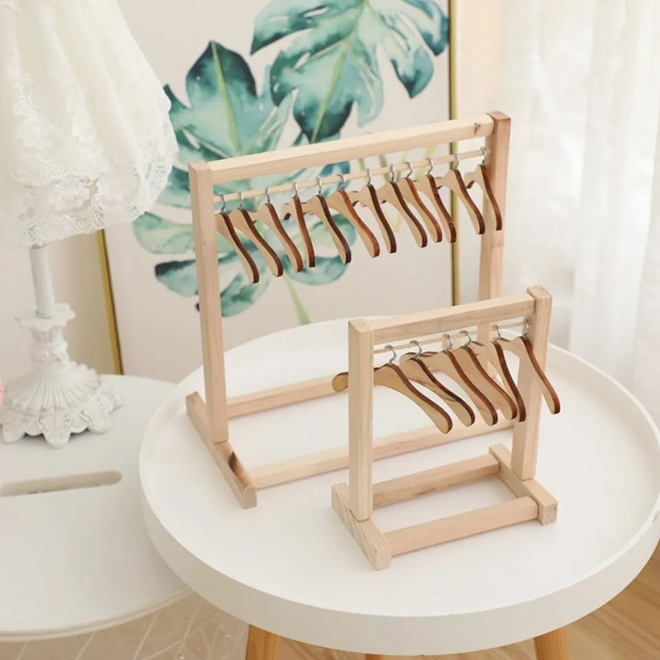 Doll Clothes Stand with Hangers Labubu Accessories