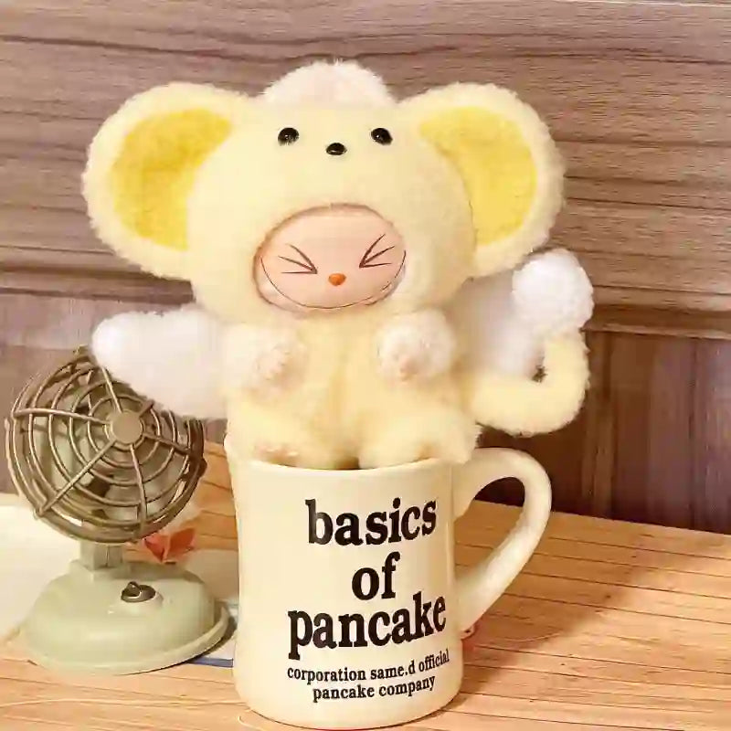 Adorable Mouse-Inspired Labubu Suit with Wings and Fluffy Tail