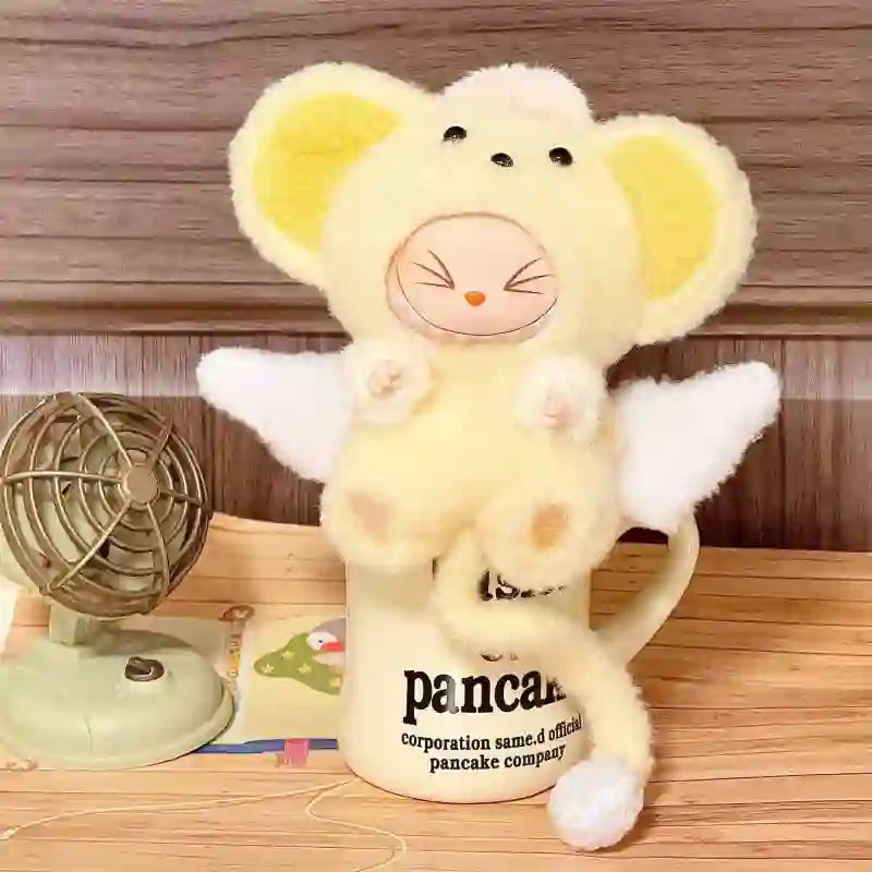 Adorable Mouse-Inspired Labubu Suit with Wings and Fluffy Tail
