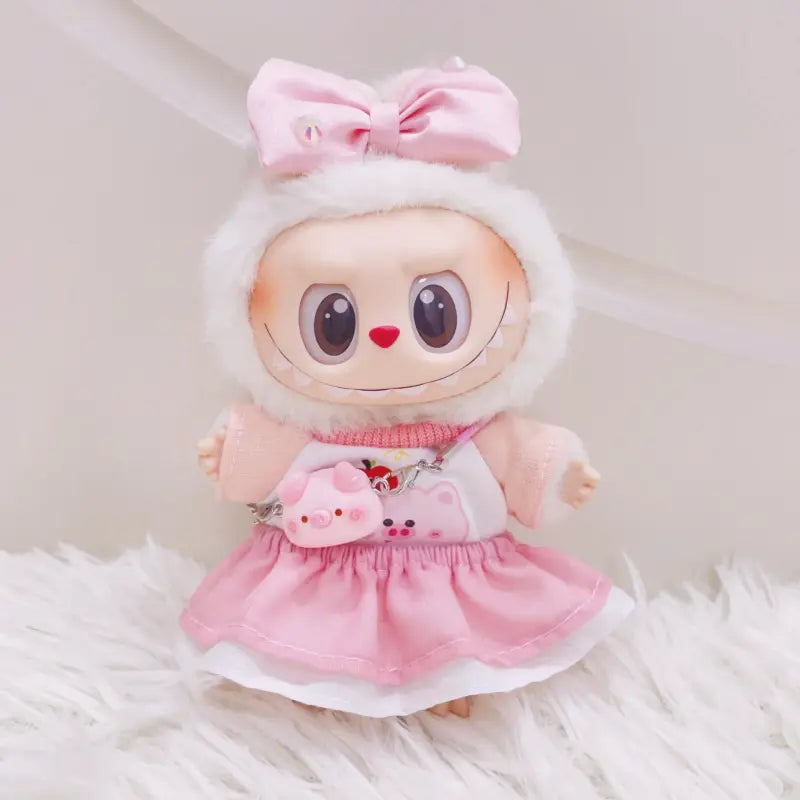 Labubu Pink Piggy Outfit 