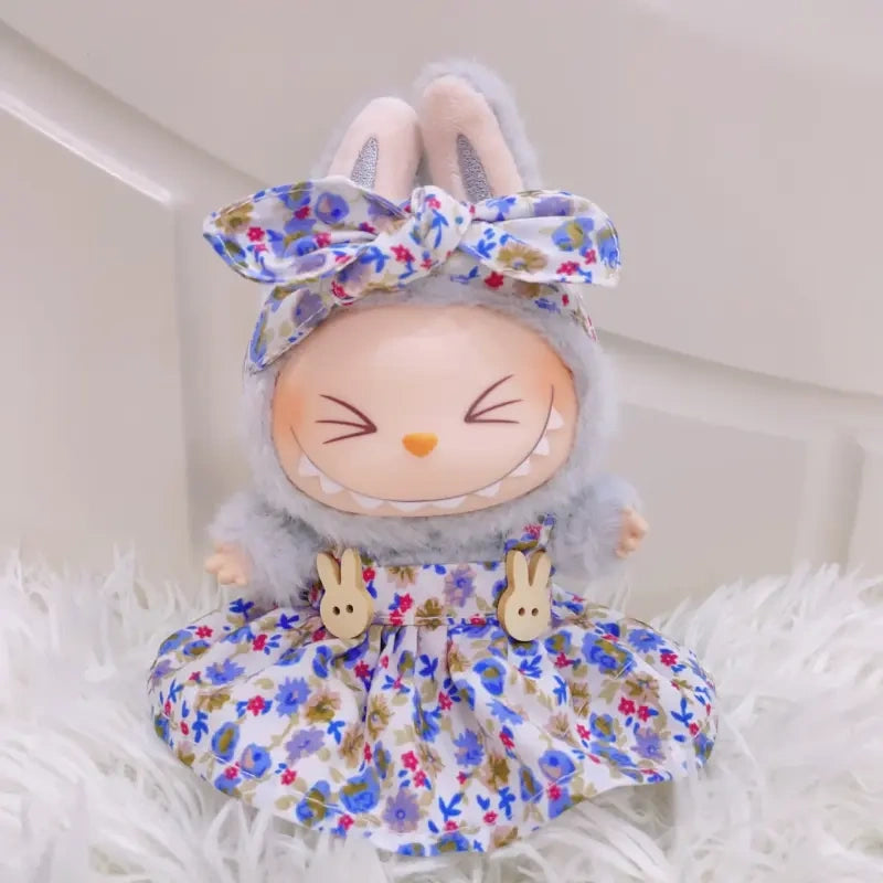 Labooboo Spotted Bunny Dress Set with Wooden Bunny Details