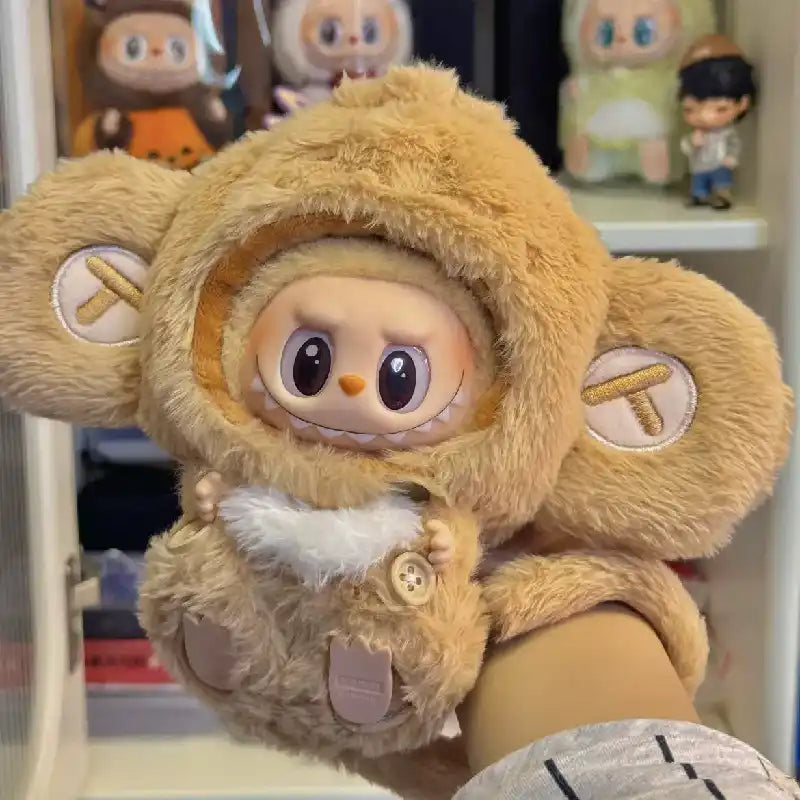 Adorable Monkey-Inspired Labubu Suit with Curly Tail Detail