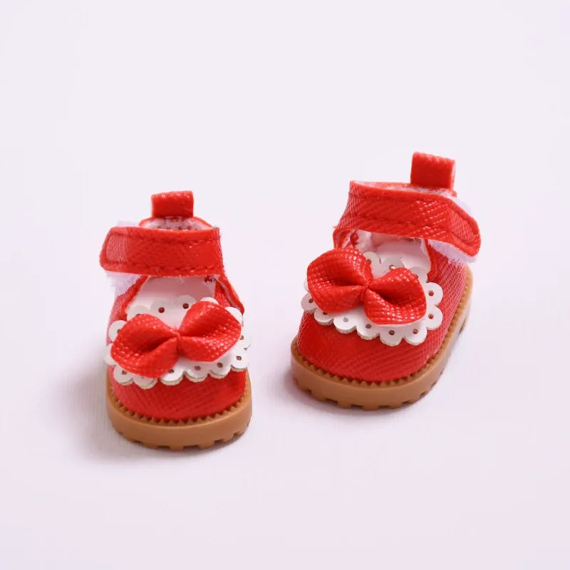PVC Lace-Up Princess Shoes for 17cm Labubu Keychain Dolls