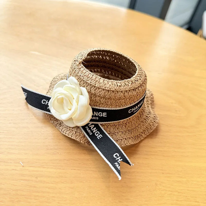 Labubu Decor Accessories Mini Sun Hat Brown