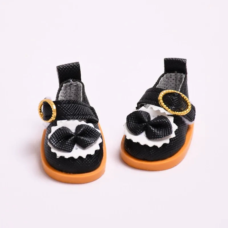 PVC Lace-Up Princess Shoes for 17cm Labubu Keychain Dolls