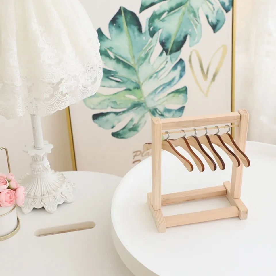 Doll Clothes Stand with Hangers Labubu Accessories